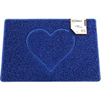 Nicoman Corazón Felpudo Logotipo en Relieve Rizos de Vinilo Entrada Bienvenido Lavable Alfombra-(Usar en Interiores y…